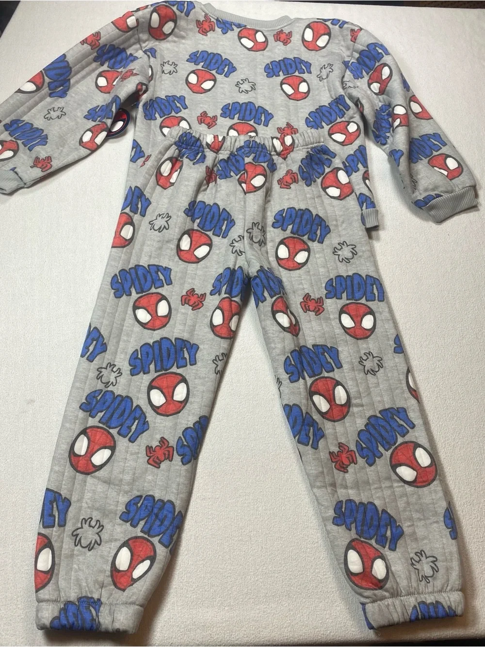 Spider-Man Kids Grey Spidey Pajama Set size 7